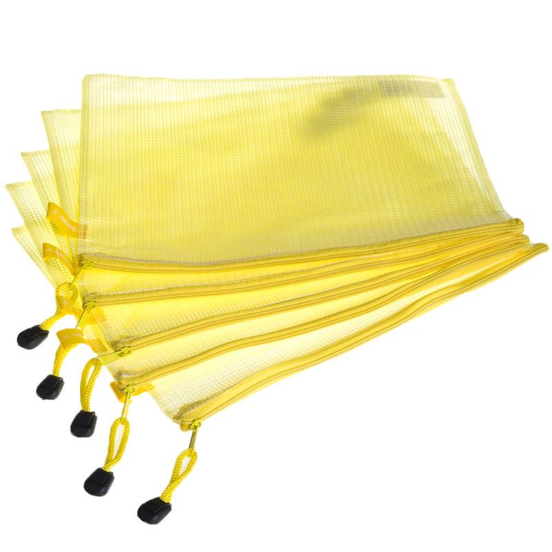 Custom Pvc Documents Pouch Mesh Print Document Pvc Zipper File Pocket